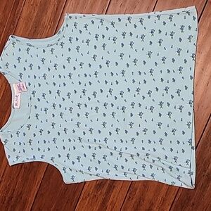 Blair blue floral tank top size L